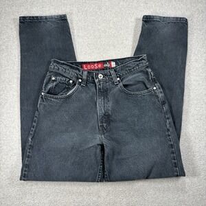 VTG Women's Levi's Silvertab Black Loose Jeans 90sY2K High Rise USA 28x30